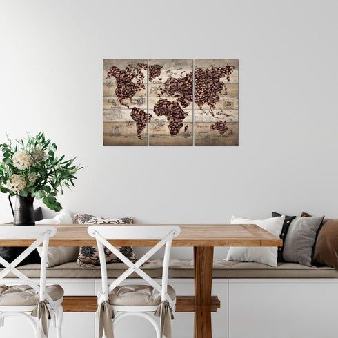 Wandbilder Wohnzimmer XXL Küche Kaffee Moderne Bilder Weltkarte